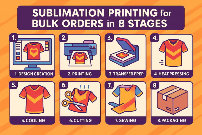 How Do You Do Sublimation Printing for Bulk Orders in 8 Key Stages